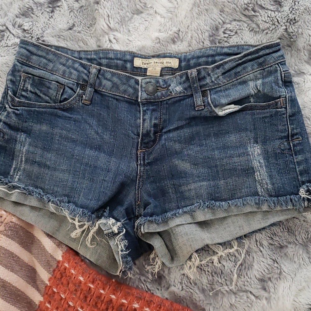 Women's Distressed Jean Shorts